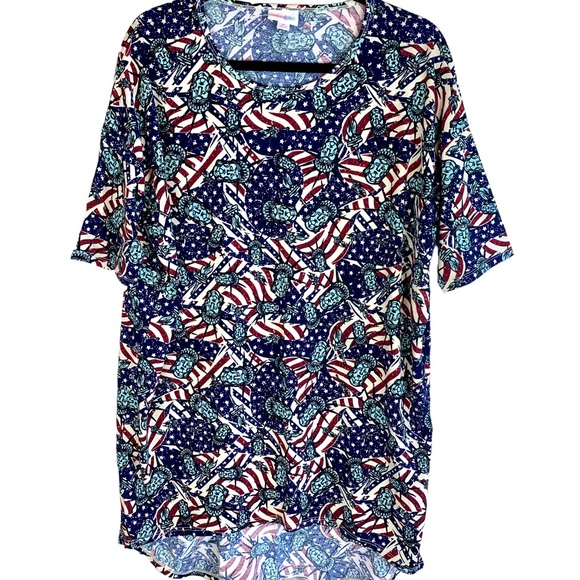 LuLaRoe Lady Statue of Liberty Americana Irma Tunic High Low Top Bundle Lot New - Picture 4 of 14